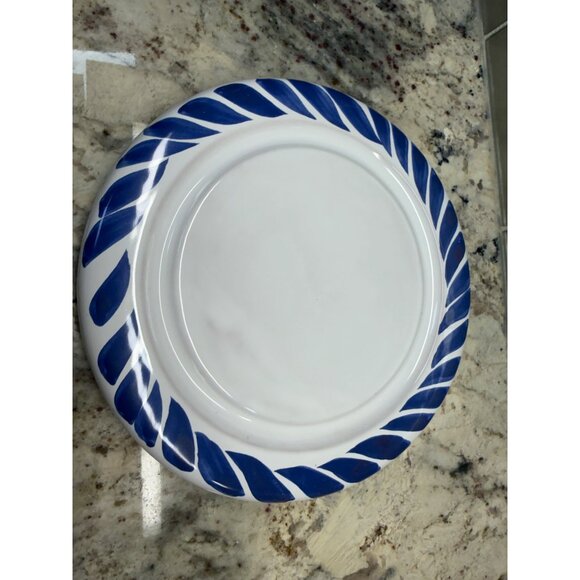 Signed Mexican Talavera Hand-Painted Cheese Butter Dish Lid Plate Table Top Read - Picture 4 of 14